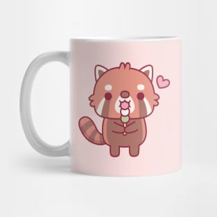 Cute Red Panda Eating Japanese Dango Mug